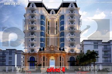 Mẫu thiết kế khách sạn tân cổ điển 4 sao 2000m2 tại Phú Quốc - SH KS 0060