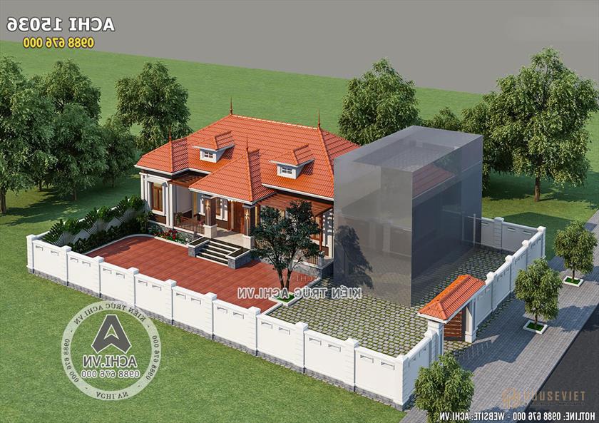 Mẫu nhà cấp 4 đơn giản đẹp 100m2 600 triệu nhìn từ trên cao