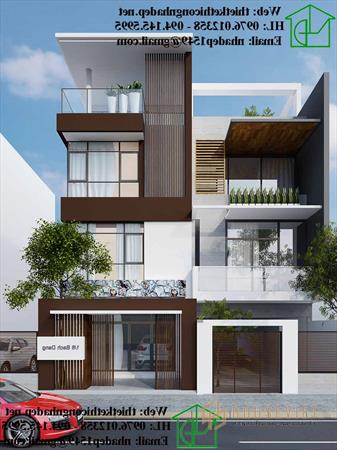 Nhà phố 3 lầu 2 mặt tiền.