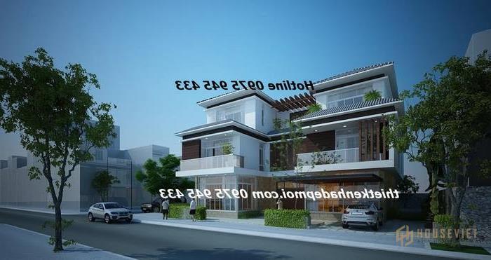 Hình ảnh biệt thự song lập mái thái