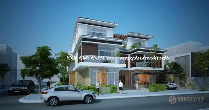 Biệt thự đẹp 3 tầng kiểu song lập