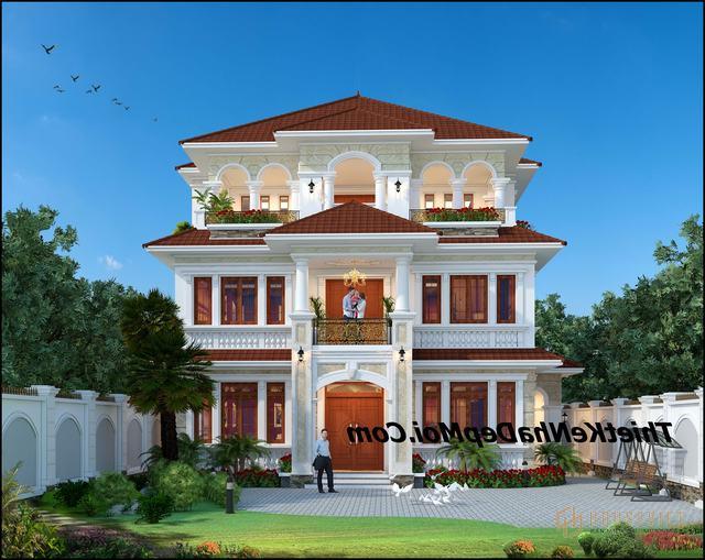 Mẫu biệt thự đẹp 3 tầng 120m2