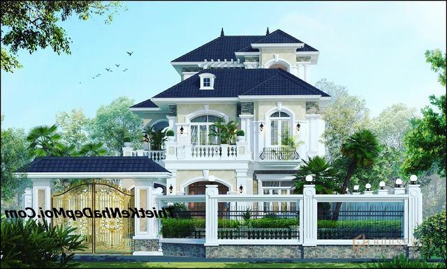 Nhà biệt thự 2 tầng 1 tum