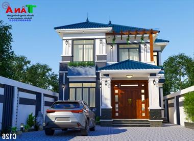 Mẫu biệt thự 2 tầng đơn giản tại TP Vinh - Nghệ An Ms: C126