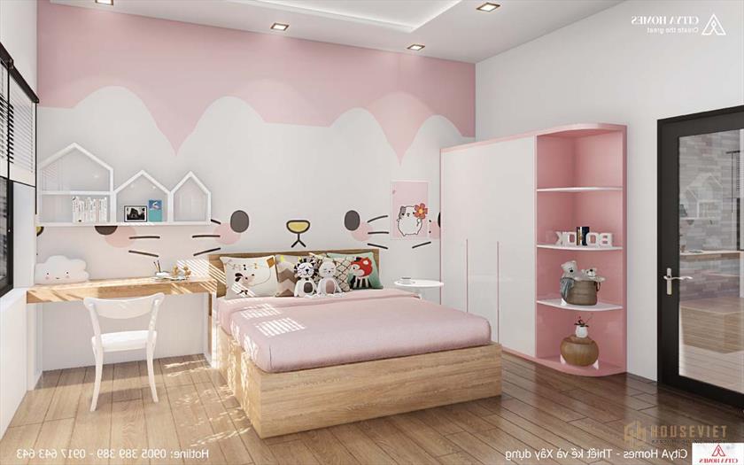 Phòng ngủ dễ thương cho bé gái