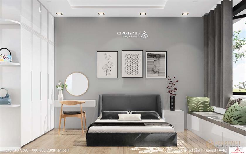 Trang trí phòng ngủ chính nhẹ nhàng và tinh tế