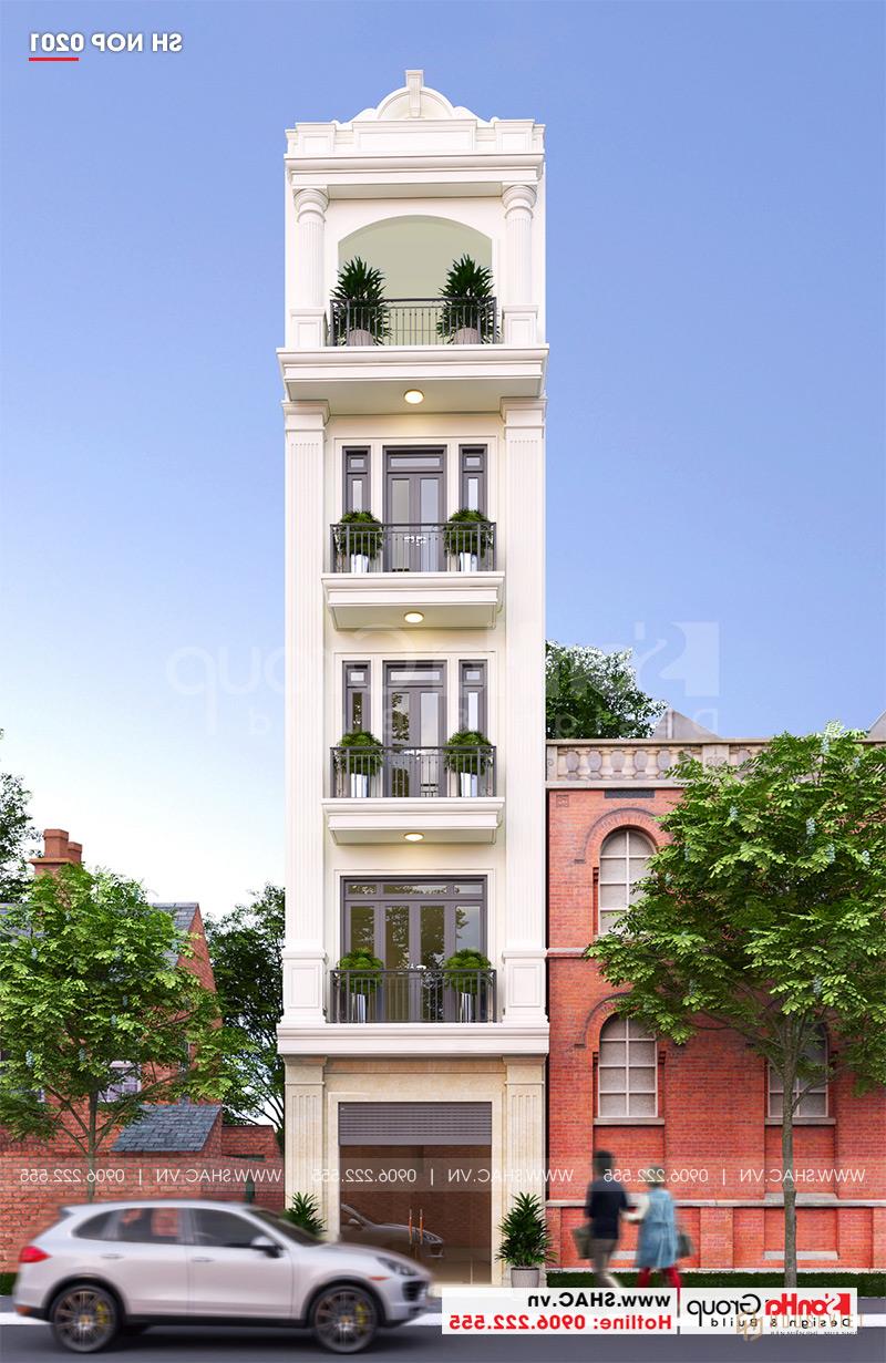 Ngoại thất của ngôi nhà phố với kiến ​​trúc tân cổ điển bắt mắt, quyến rũ kết hợp kinh doanh vô cùng đẳng cấp tọa lạc tại quận Hồng Bàng được gia chủ vô cùng hài lòng. 