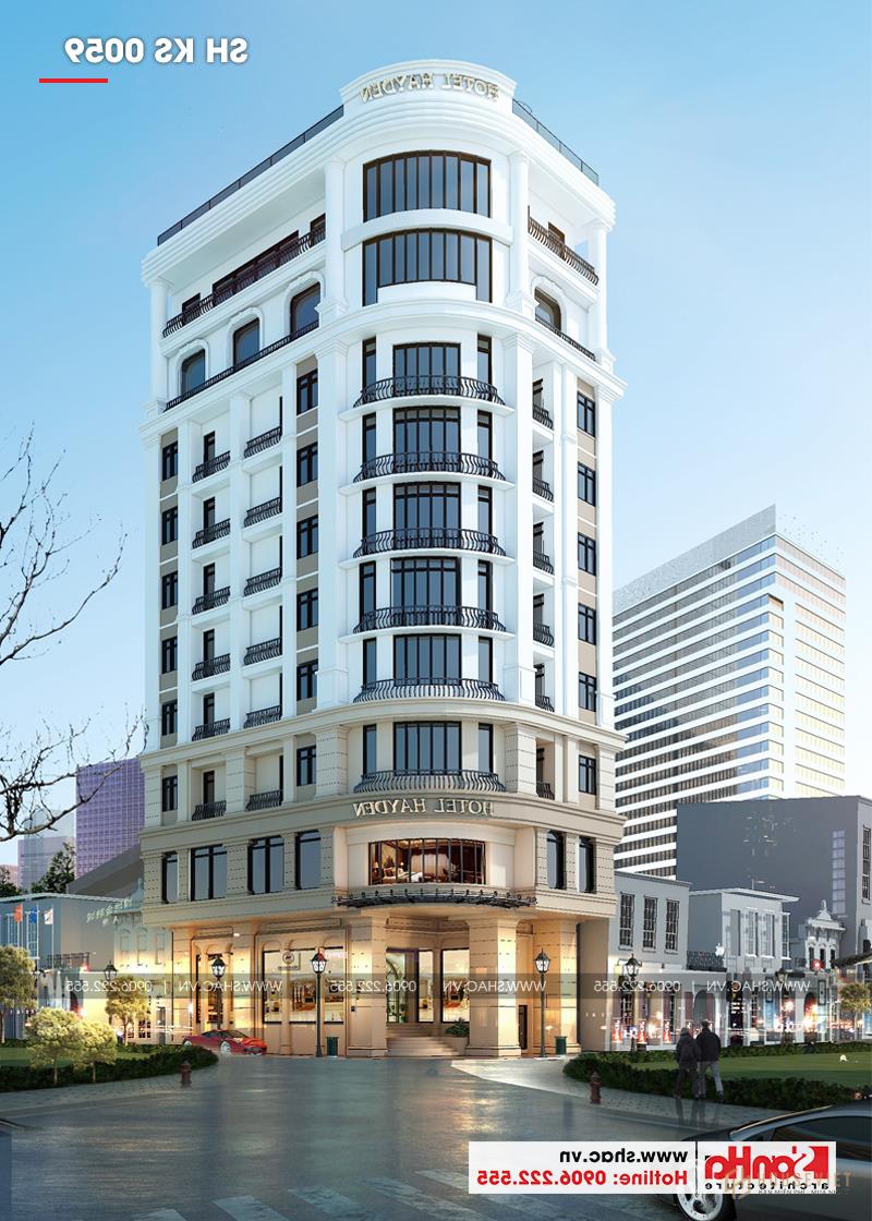 Thiết kế khách sạn 3 sao tân cổ điển kết hợp căn hộ cho thuê tại Đà Nẵng 