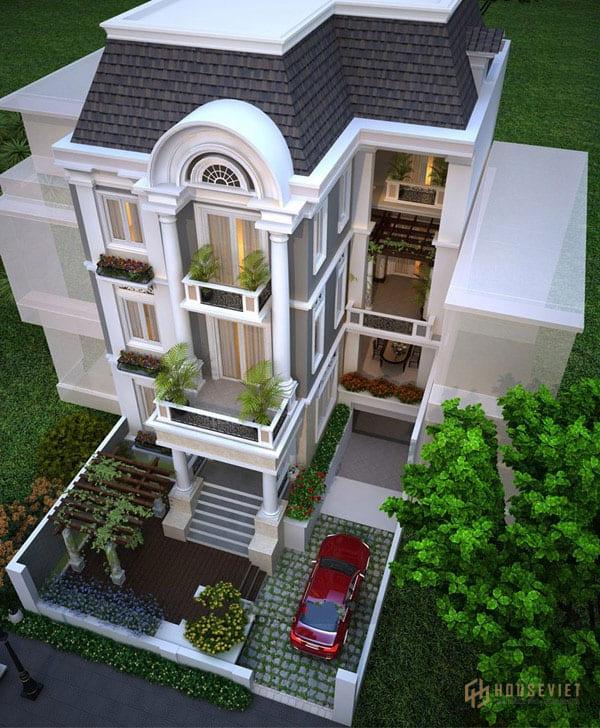 Biệt thự tân cổ điển 3 tầng kiểu pháp