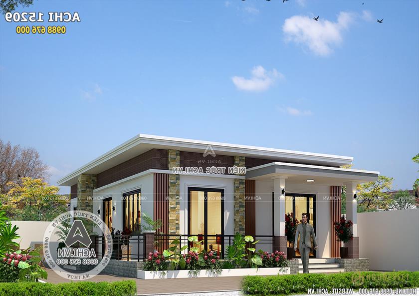 Mẫu nhà cấp 4 đơn giản 1 tầng đẹp 500 triệu ở Thanh Hóa - ACHI 15209
