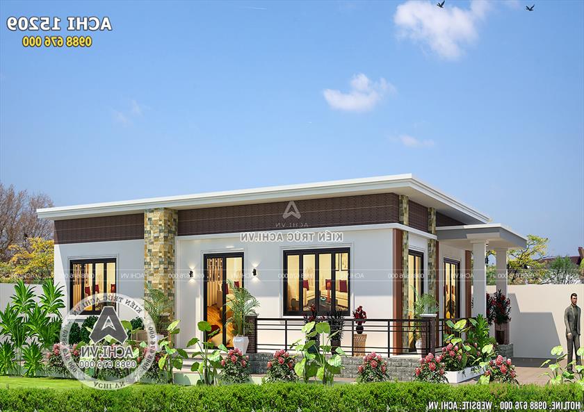 Phối cảnh nhà cấp 4 đơn giản 500 triệu