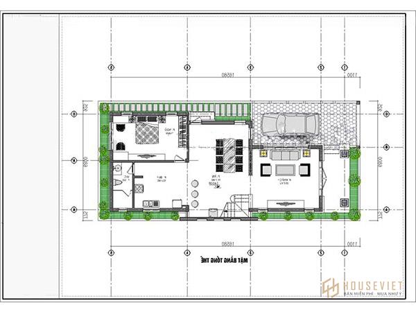 Tầng 1 có 1 phòng ngủ và các phòng chức năng liên quan