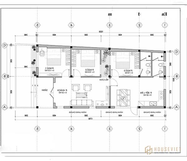 Mẫu nhà 4x15 đẹp với cách bố trí phòng ngủ tiện nghi và chi tiết