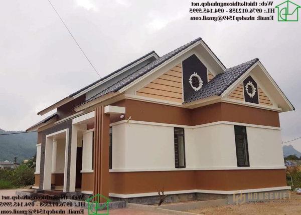 Mẫu biệt thự vườn 1 tầng mái thái NDNC473