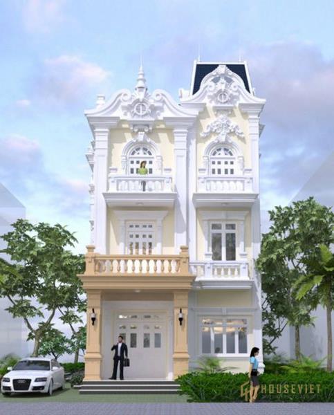 Nhà phố 3 tầng kiểu pháp