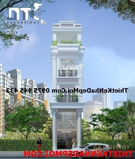 Nhà ống mặt tiền 3m đẹp phong cách bán cổ điển kiểu pháp đẹp