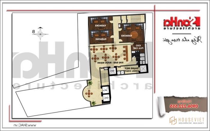 Mặt bằng công năng tầng 14 khách sạn hiện đại tại Đà Nẵng SH KS 0038