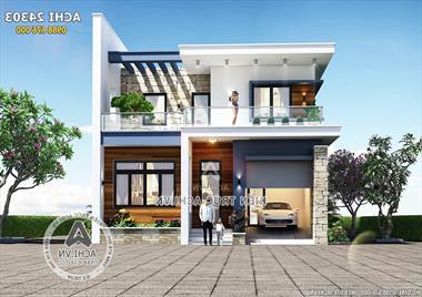 Mẫu nhà 2 tầng hiện đại đơn giản 600 triệu - Mã số: ACHI 24303