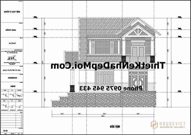 Mẫu thiết kế nhà 2 tầng 90m2 