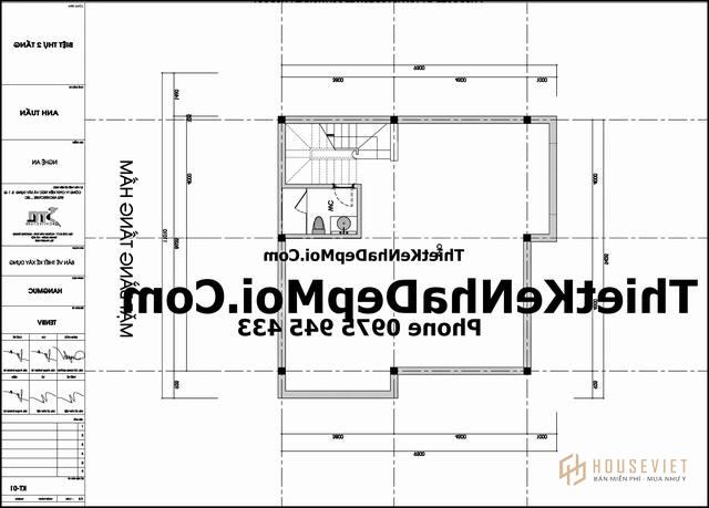 Bản vẽ biệt thự 1 trệt 1 lầu 90m2