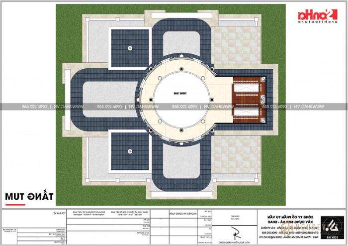 Mặt bằng công năng biệt thự lâu đài Pháp 2 mặt tiền tại Sài Gòn 