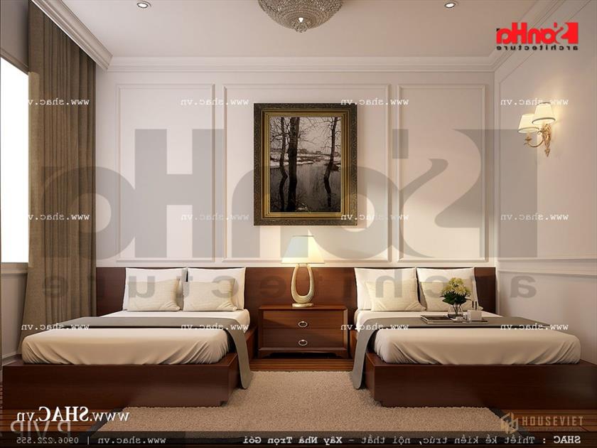 Mẫu nội thất phòng ngủ VIP khách sạn kiểu Pháp sang trọng sh ks 0026