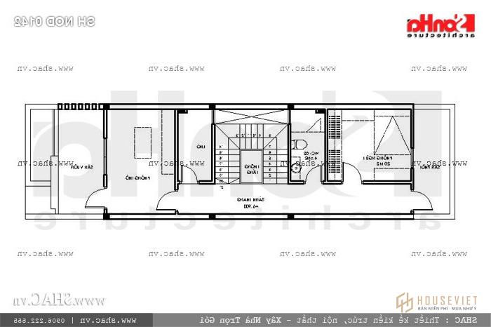 Bản vẽ mặt bằng tầng 3 sh gật 0142