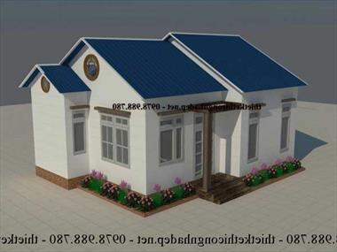 Mẫu nhà cấp 4 mái tôn đơn giản, kinh phí đầu tư 200 triệu.