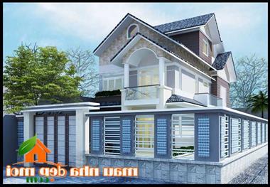 Mẫu biệt thự 2 tầng mái thái 8x16m phong cách Á Đông