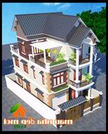 Mẫu biệt thự mái thái 3 tầng diện tích 7x11m hút hồn người nhìn từ nhiều góc nhìn