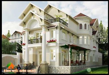 Mẫu biệt thự tân cổ điển 3 tầng đẹp xu hướng năm 2022