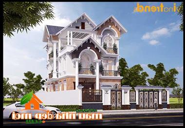 Mẫu thiết kế biệt thự mái thái 3 tầng đẹp diện tích 360m2