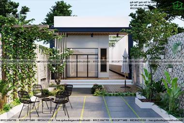 Thiết kế mẫu nhà cấp 4 5x16m từ ngoại thất đến nội thất NDNC4151