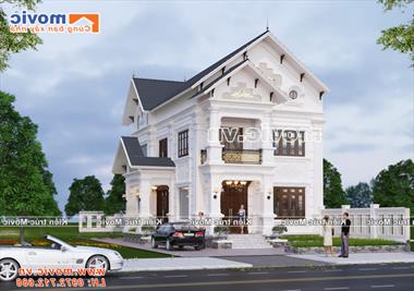 Mẫu biệt thự tân cổ điển 2 tầng 04 phòng ngủ đẹp sang trọng - BT 2001