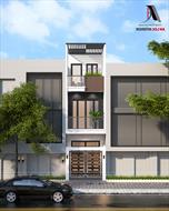 Thiết kế kiến ​​trúc nhà ống 2 tầng 1 tum 3x16m tại Hưng Yên