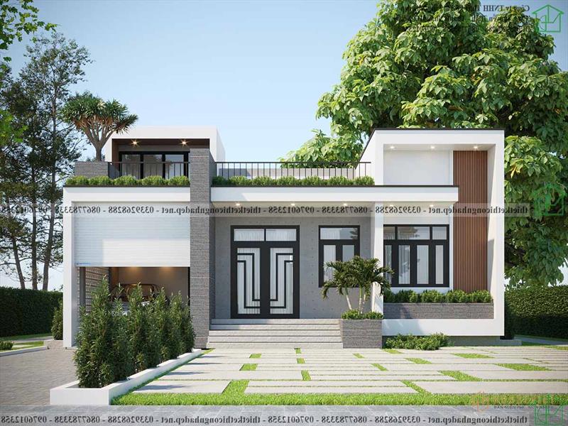 Tư vấn thiết kế mẫu nhà cấp 4 10x12m diện tích 140m2 tại Đồng Nai NDNC4152