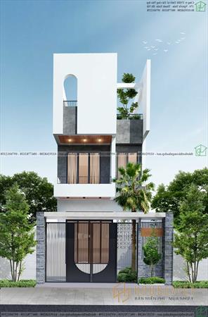 Mẫu thiết kế nhà ống 3 tầng hiện đại NDNP3T57