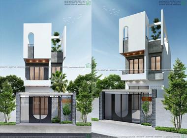 Mẫu nhà phố 3 tầng 6x15m có 3 phòng ngủ NDNP3T57