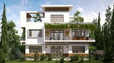 Biệt thự 3 tầng 120m2 hiện đại được bố trí siêu tiện nghi