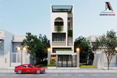 Mẫu thiết kế nhà phố 3 tầng 5x20m tại Thái Nguyên - Chị Hiền