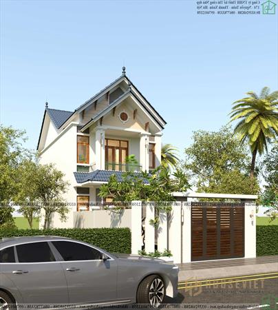 Mẫu nhà ống 2 tầng mái thái đẹp NDNP2T24
