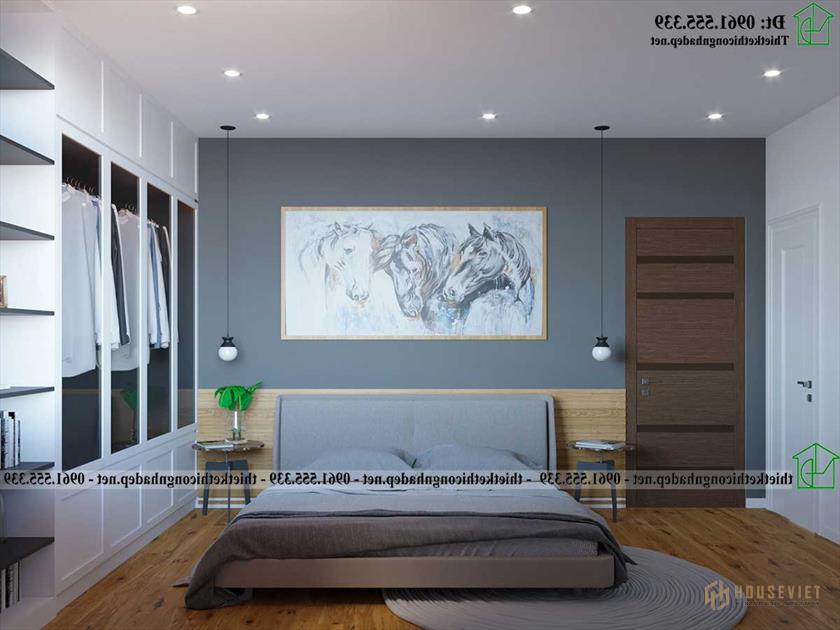 Nội thất phòng ngủ gỗ công nghiệp NDNP2T24