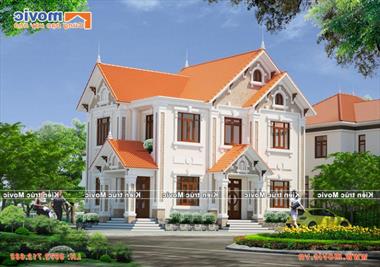 Nhà 2 tầng tân cổ điển mái thái 5 phòng ngủ - BT1625