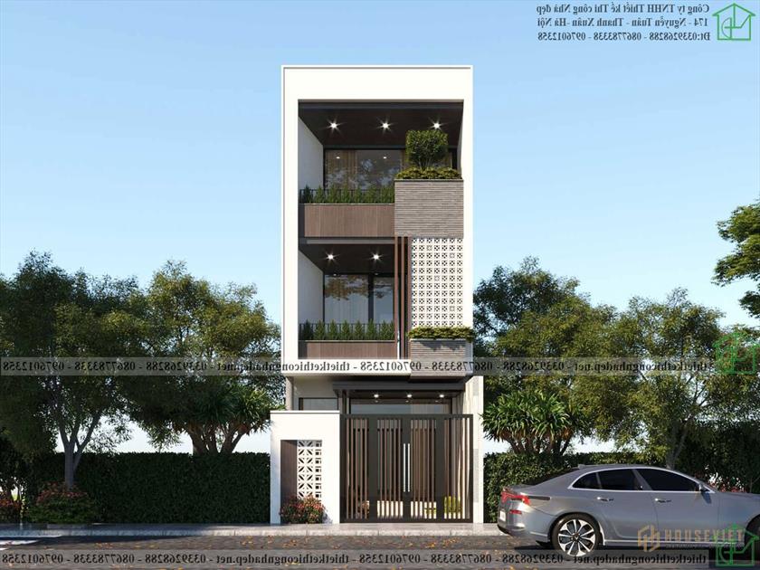 Mẫu thiết kế nhà lệch tầng 5x20m NDNP3T58