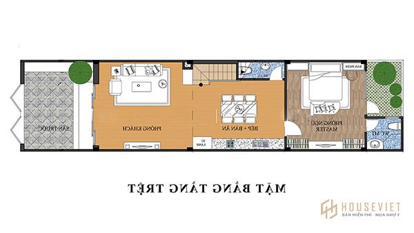 Bản vẽ thẻ nhà phố 4x16m