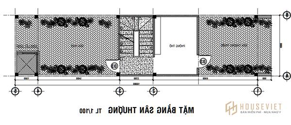 Mẫu nhà phố 2 tầng mặt tiền 4m
