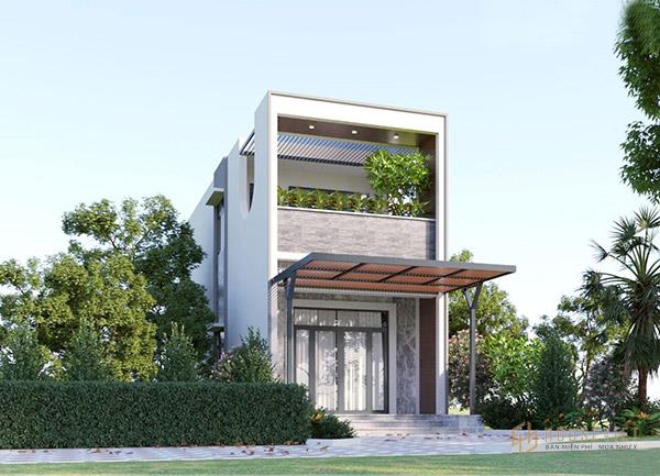 Bản vẽ nhà 2 tầng 4x16