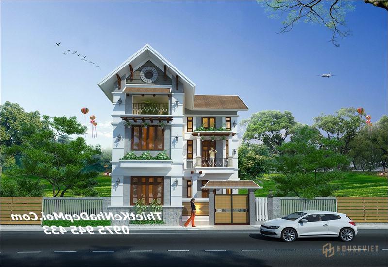 nhà chữ L 3 tầng