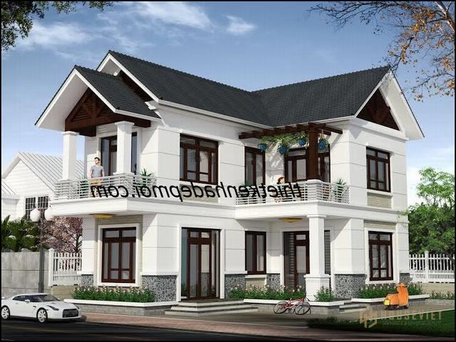 nha 2 tang chu L huong tay nam dep 90m2