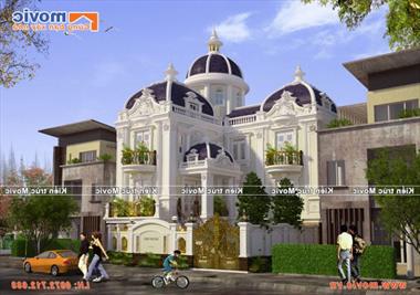 Biệt thự lâu đài 3 tầng, bề thế 200M2 - MB1702